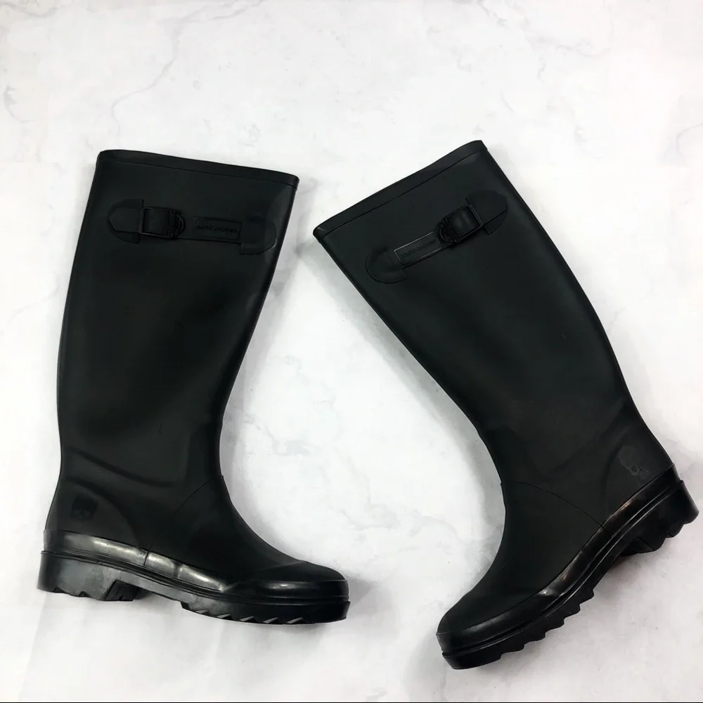 [Marc Jacobs] Matte Black Skull Rain Boots